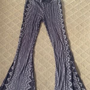 High rise pattern pants